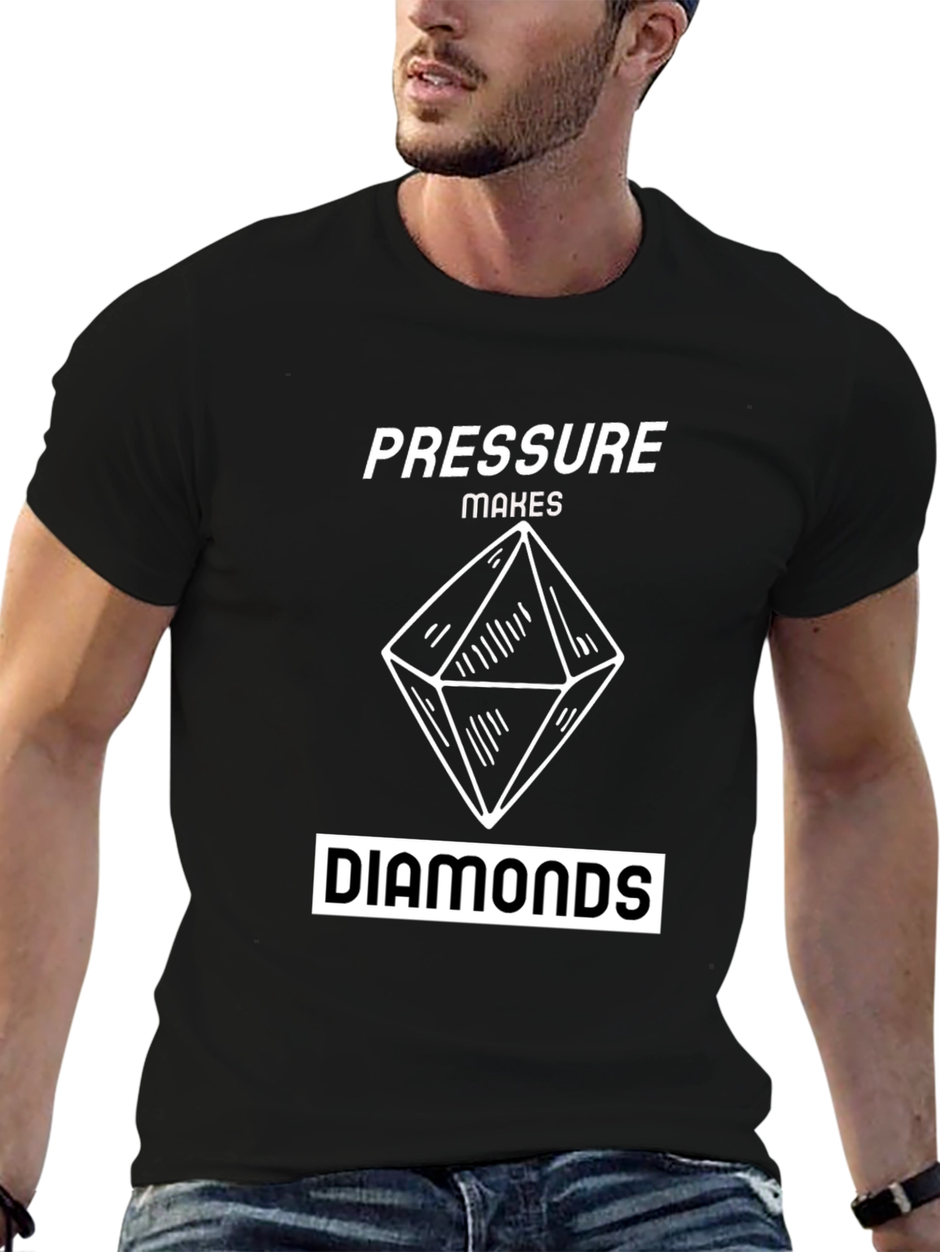 Pressure Makes Diamonds Graphic T-Shirt - Black