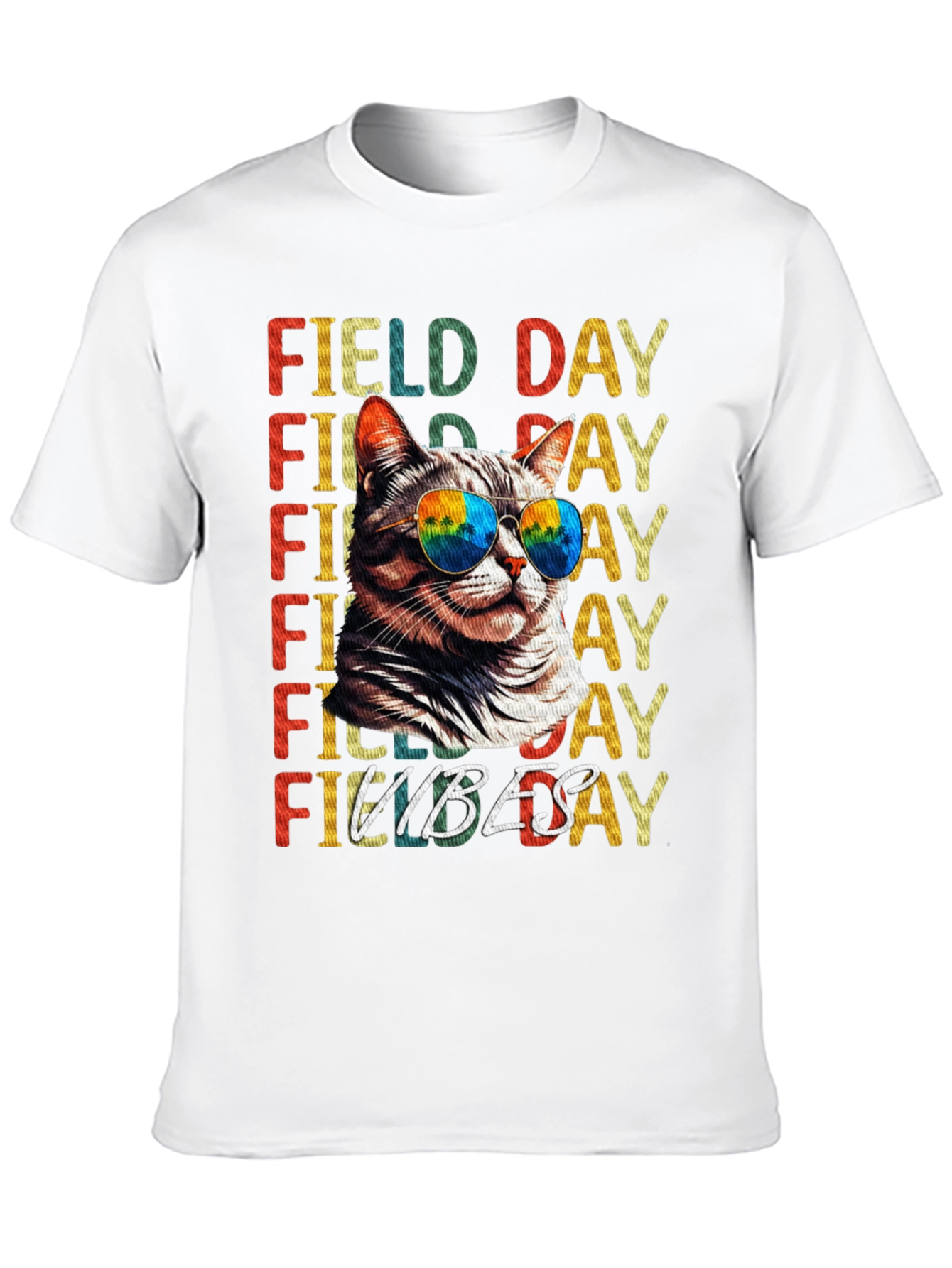 Field Day Vibes Cat T-Shirt