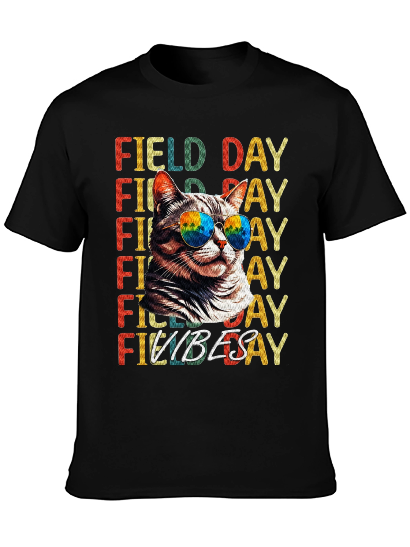 Field Day Vibes Cat T-Shirt