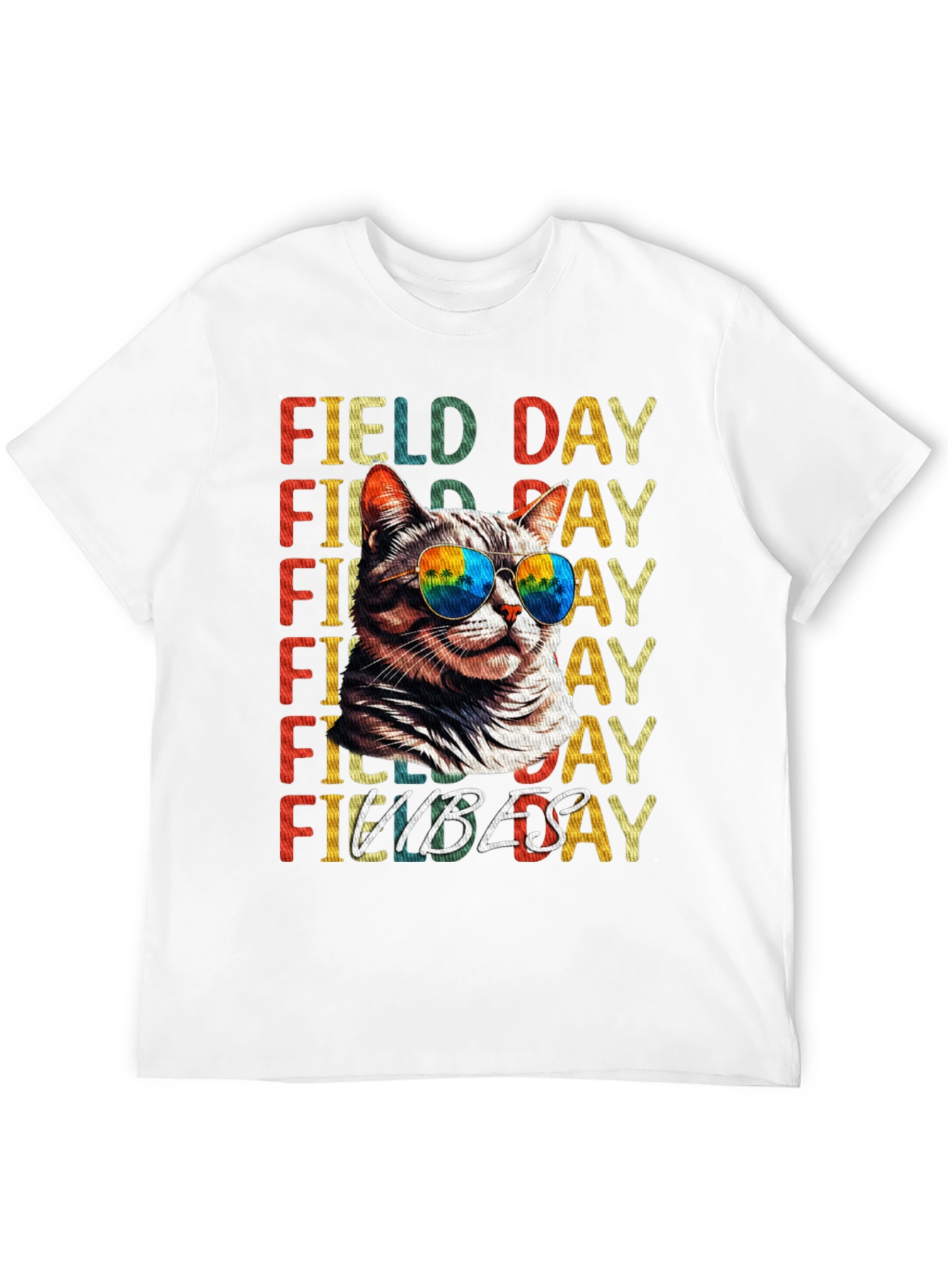 Field Day Vibes Cat T-Shirt