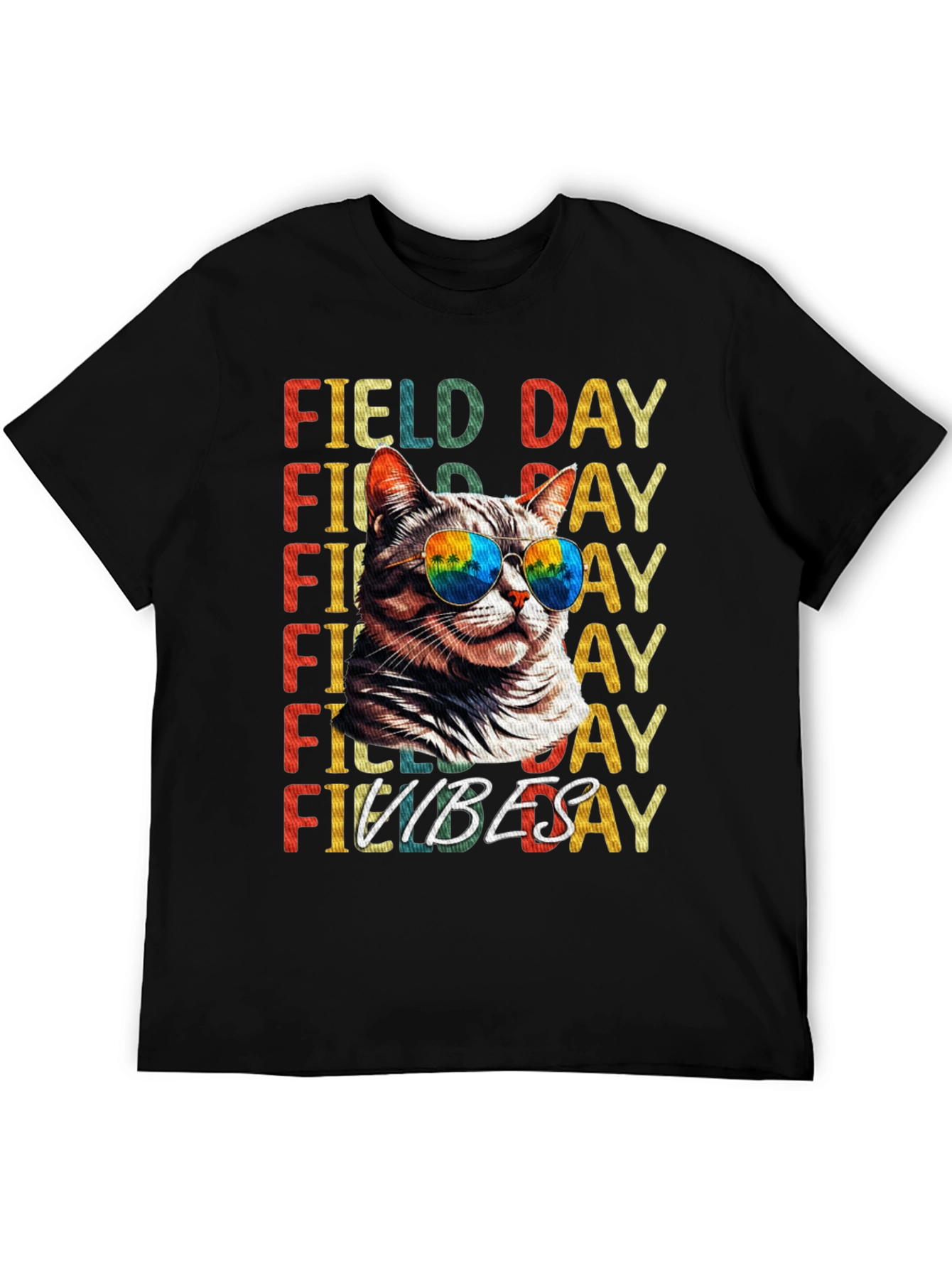 Field Day Vibes Cat T-Shirt