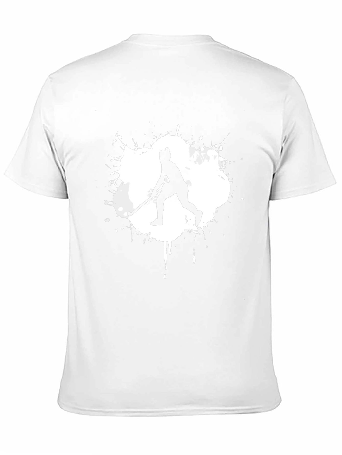 Hockey Player Graphic Tee - Sporty Black T-Shirt