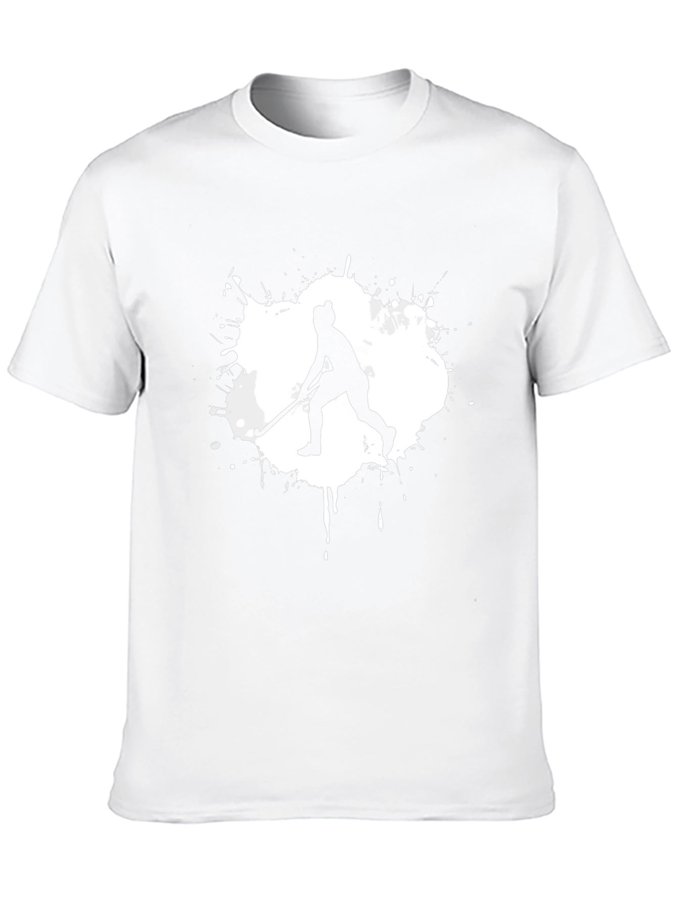 Hockey Player Graphic Tee - Sporty Black T-Shirt
