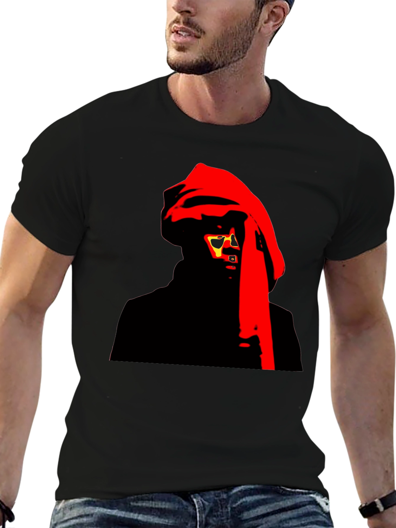 Mystic Graphic Tee - Red and Black Design