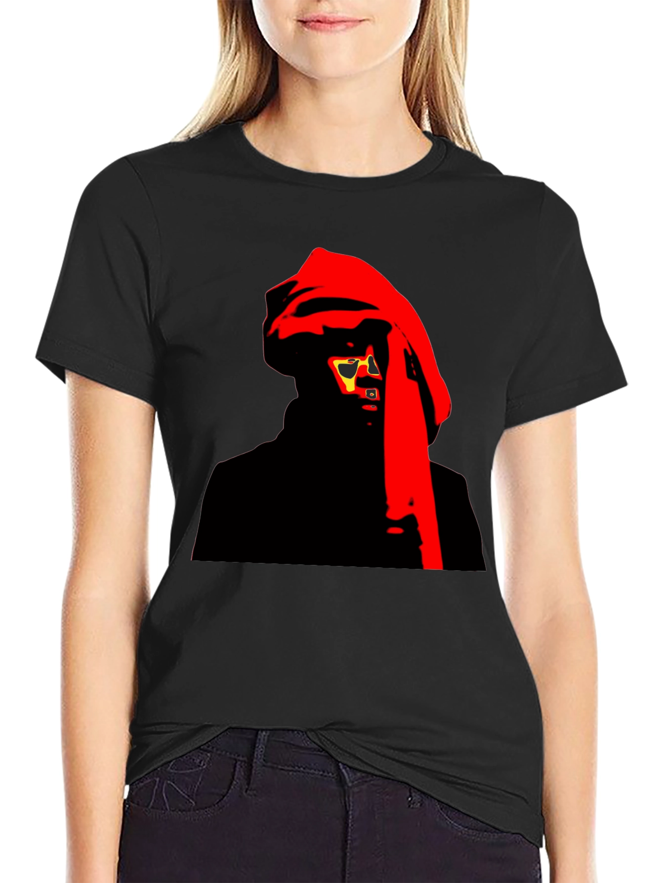 Mystic Graphic Tee - Red and Black Design