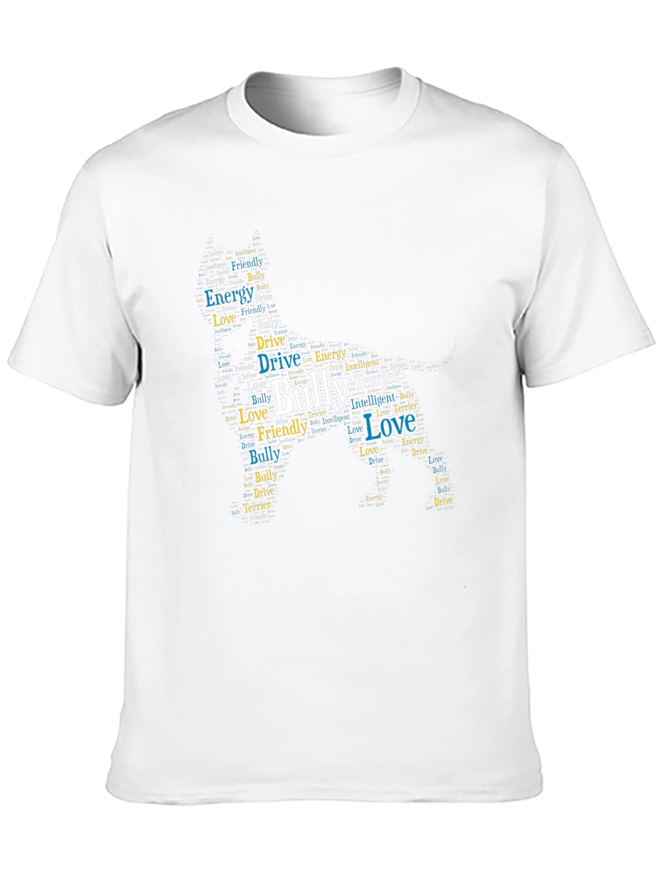 Bully Terrier Word Art Graphic T-Shirt