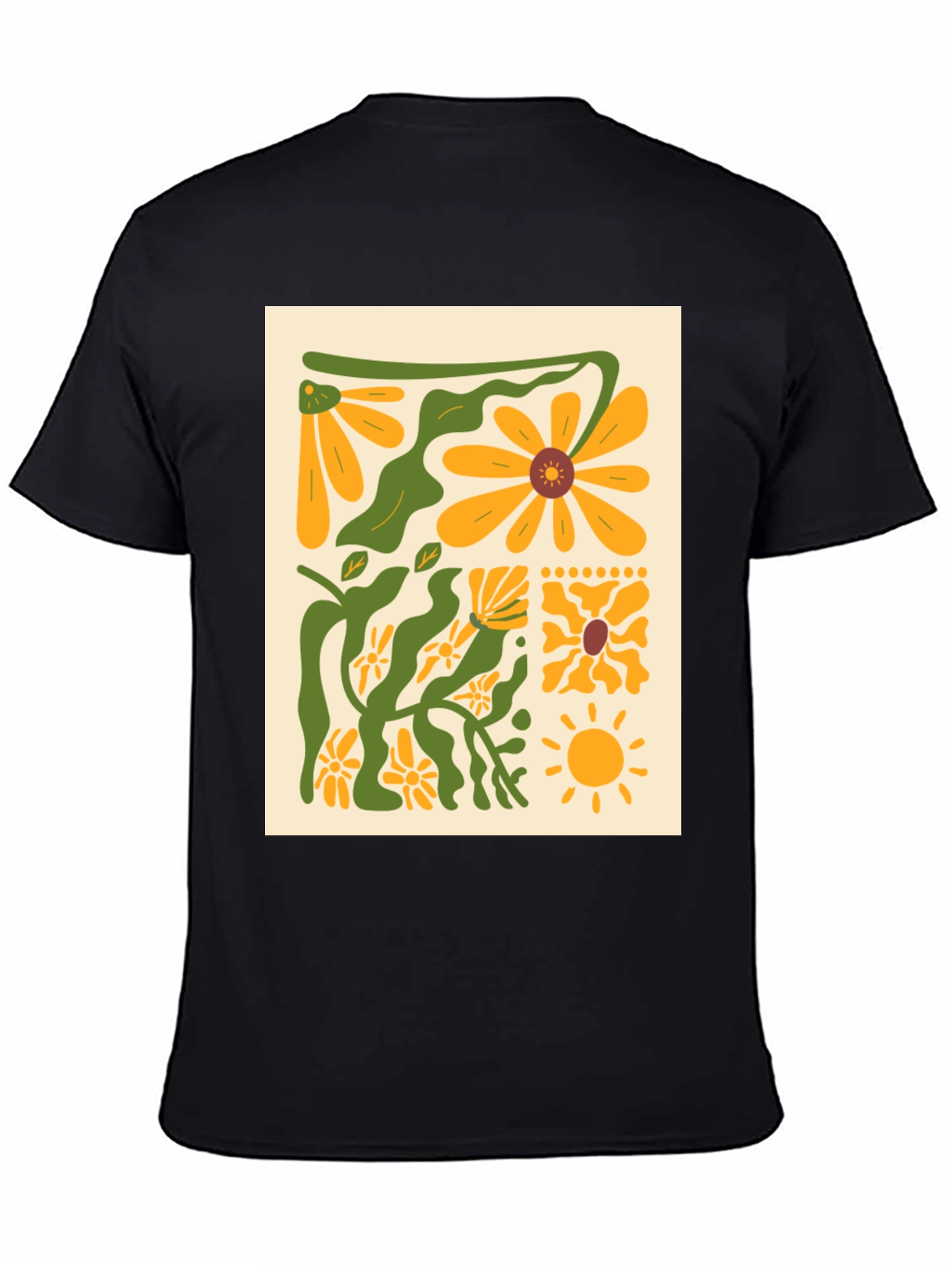 Floral Print Graphic Tee - Retro Style