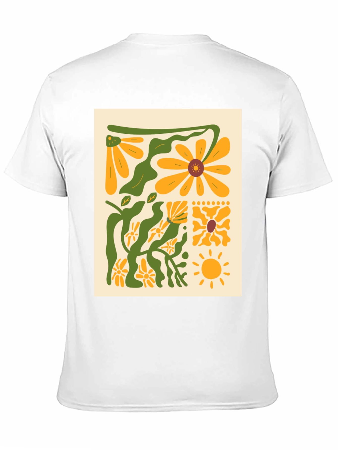 Floral Print Graphic Tee - Retro Style