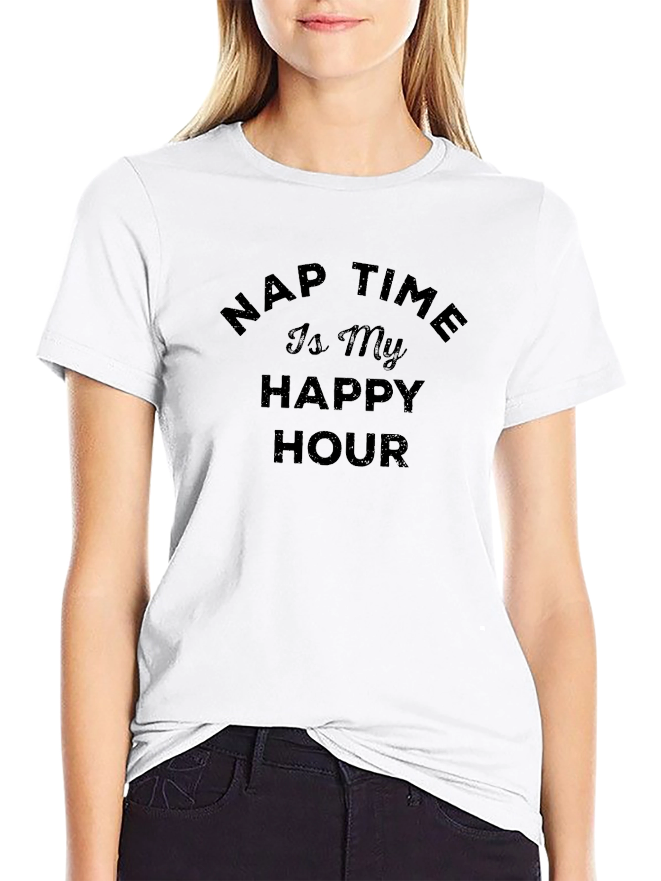 Nap Time Is My Happy Hour Graphic Tee
