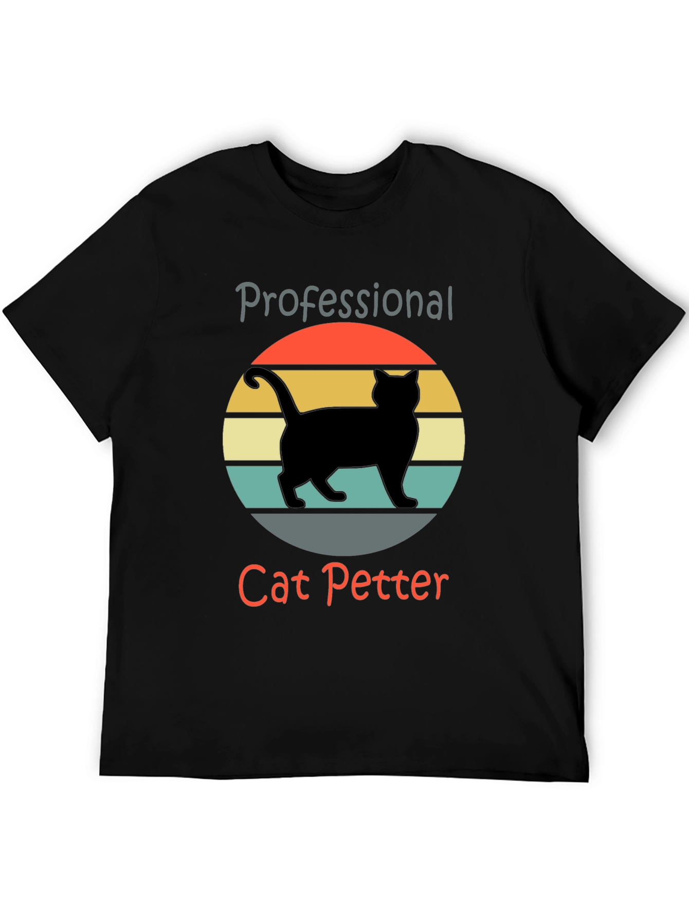 Professional Cat Petter T-Shirt Retro Graphic