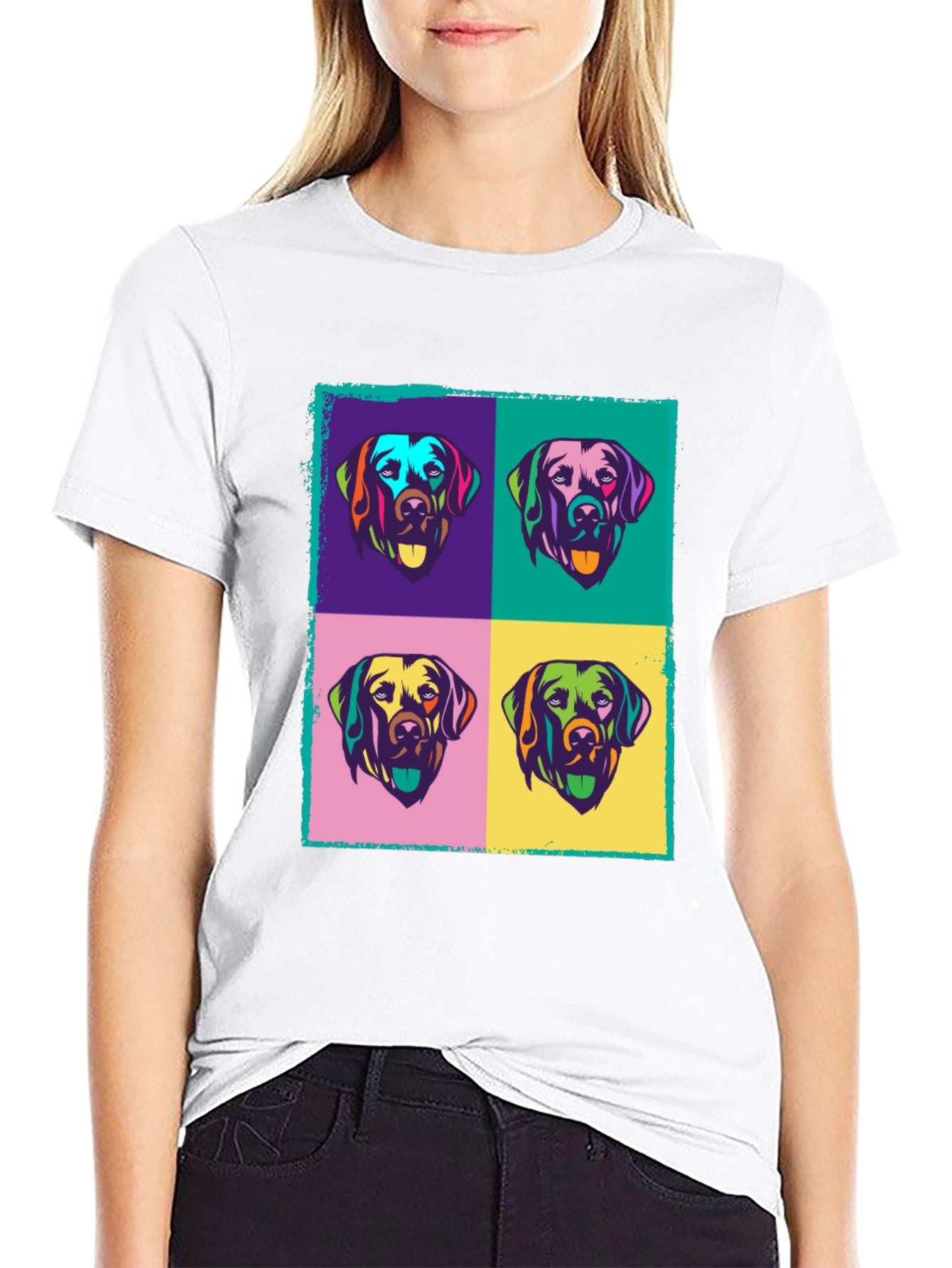 Pop Art Dog Graphic T-Shirt