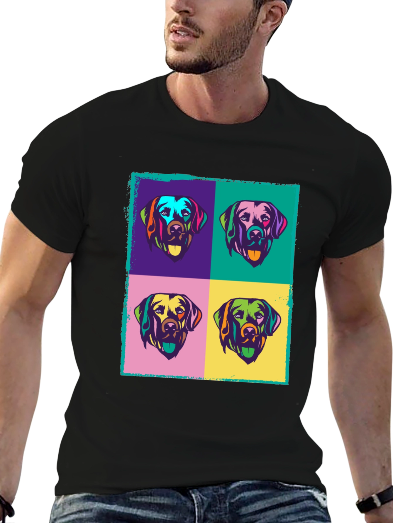 Pop Art Dog Graphic T-Shirt