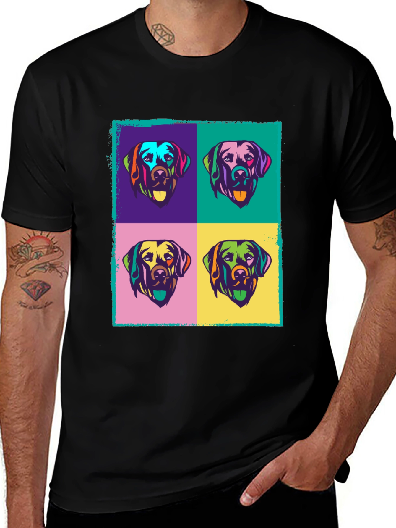 Pop Art Dog Graphic T-Shirt