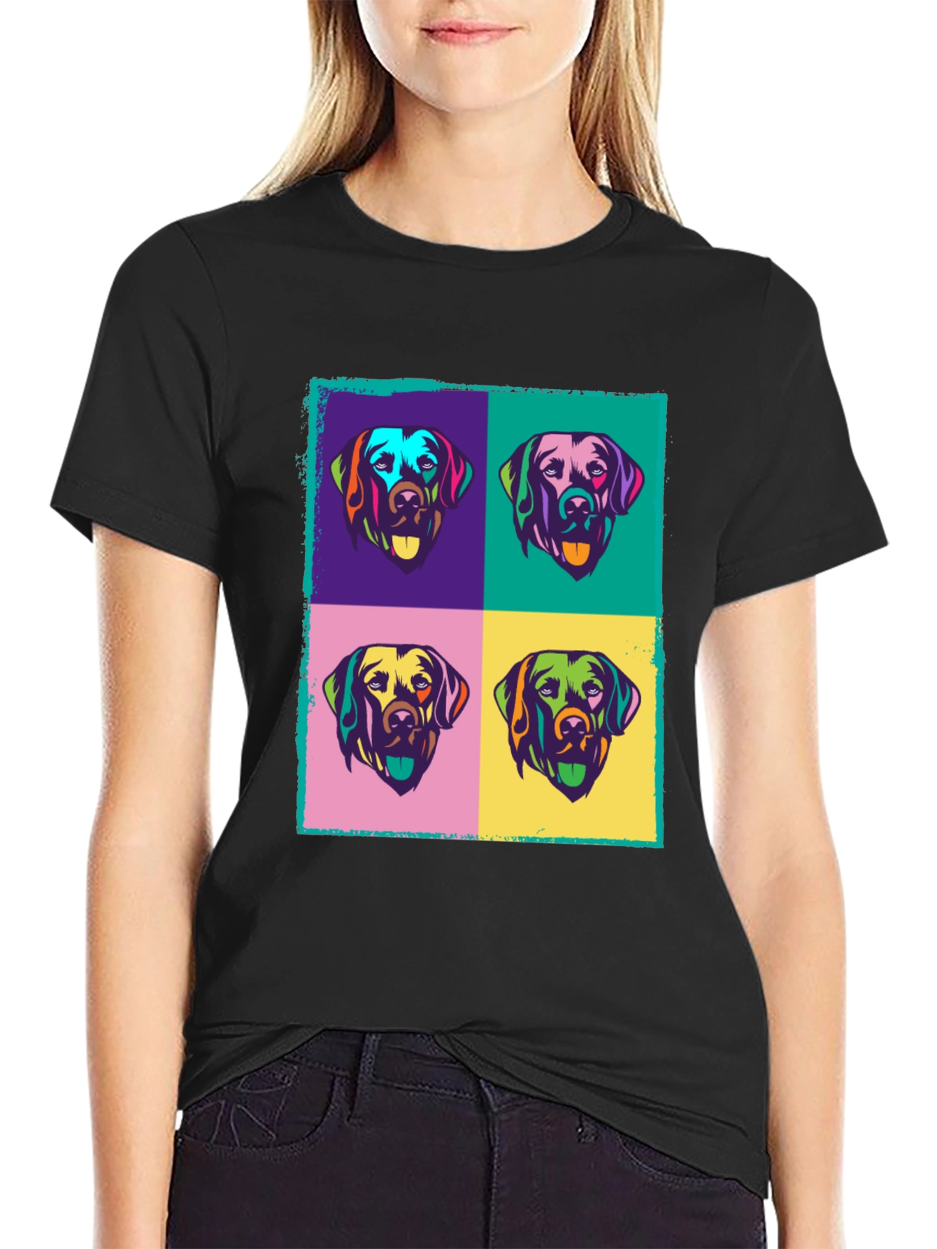 Pop Art Dog Graphic T-Shirt