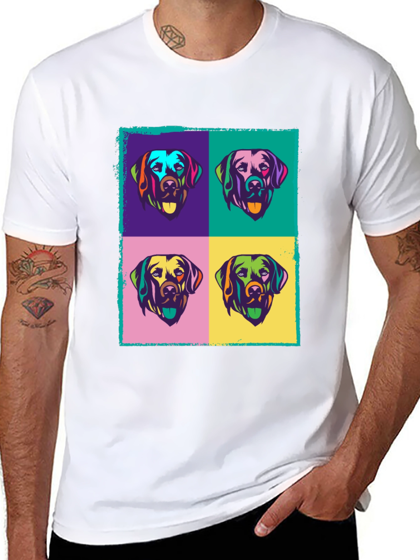 Pop Art Dog Graphic T-Shirt