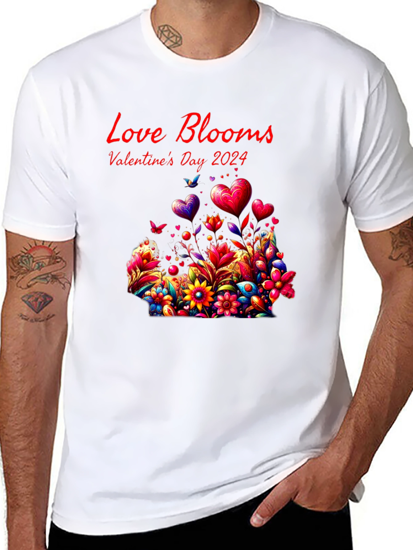 Valentines Day 2024 Love Blooms T-Shirt