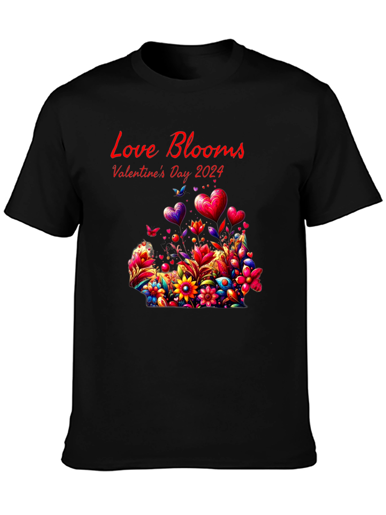 Valentines Day 2024 Love Blooms T-Shirt