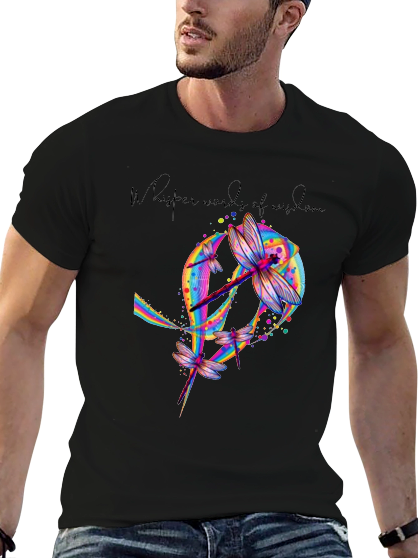 Dragonfly Whisper Words of Wisdom Graphic Tee