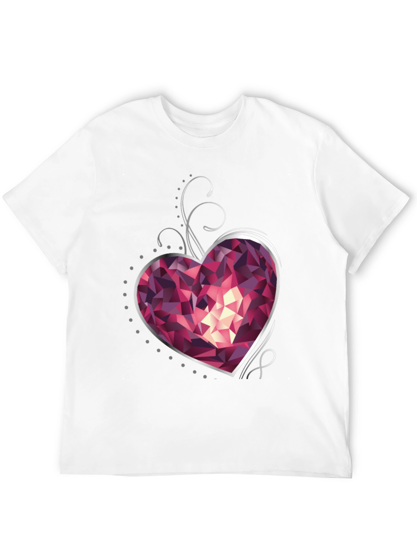 Gemstone Heart Graphic T-Shirt - Stylish & Unique Design