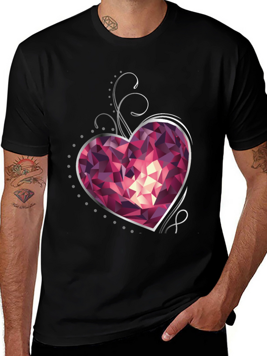 Gemstone Heart Graphic T-Shirt - Stylish & Unique Design