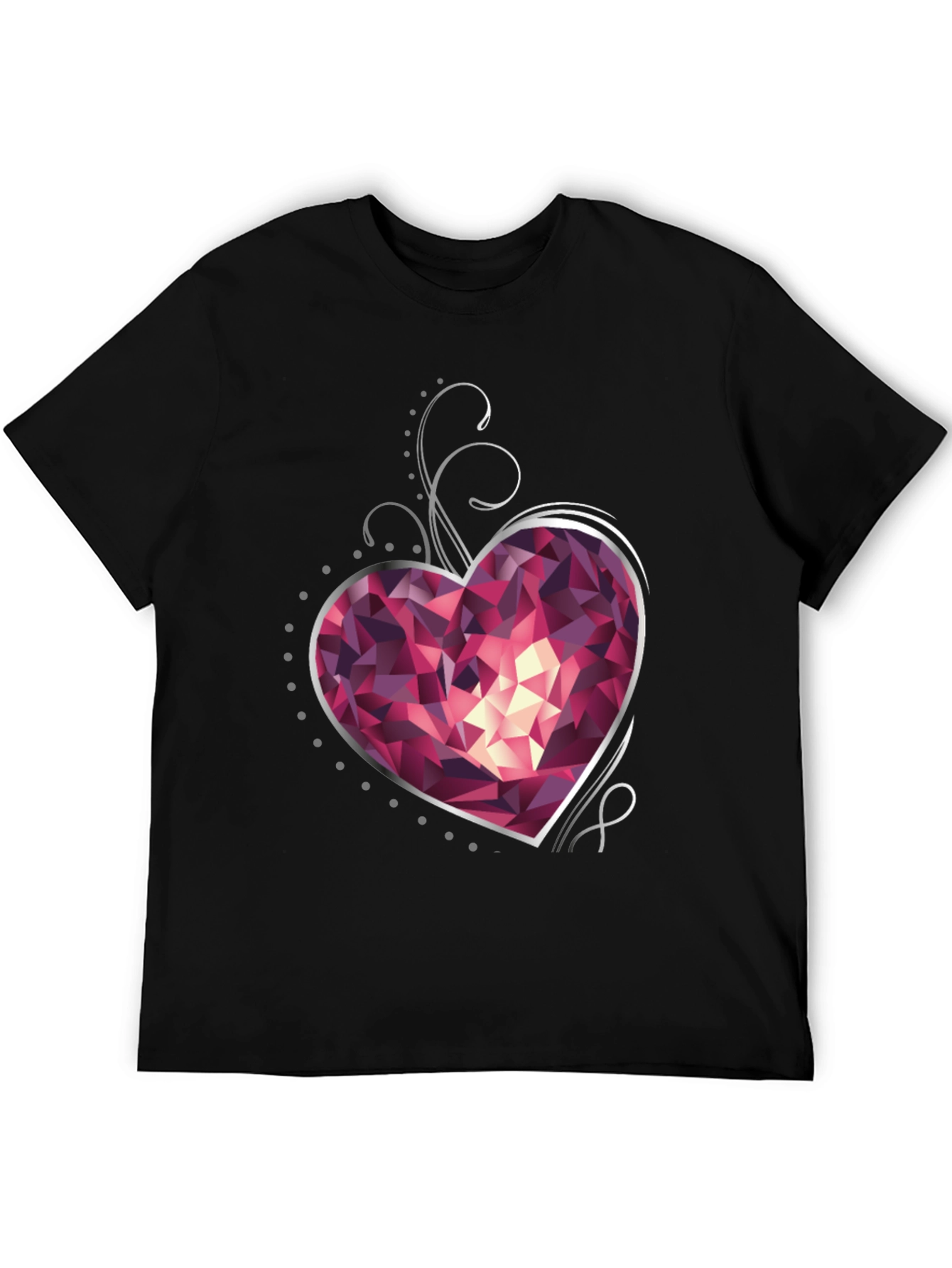 Gemstone Heart Graphic T-Shirt - Stylish & Unique Design