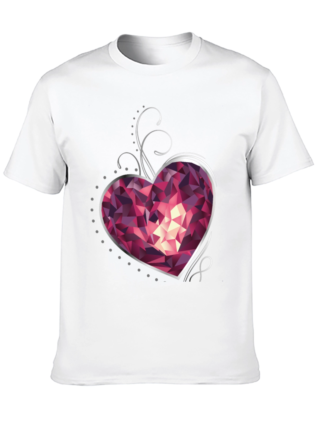 Gemstone Heart Graphic T-Shirt - Stylish & Unique Design