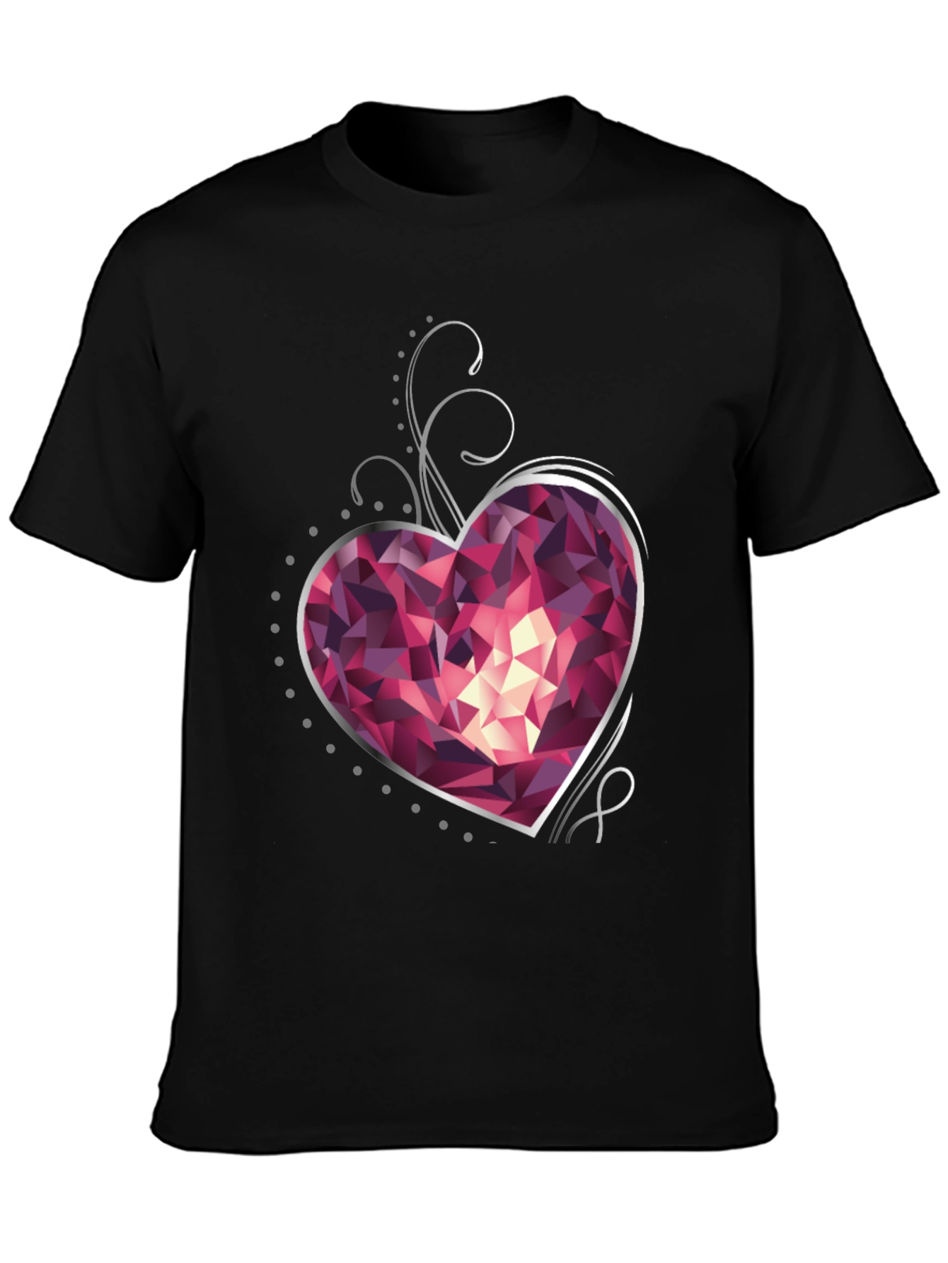 Gemstone Heart Graphic T-Shirt - Stylish & Unique Design
