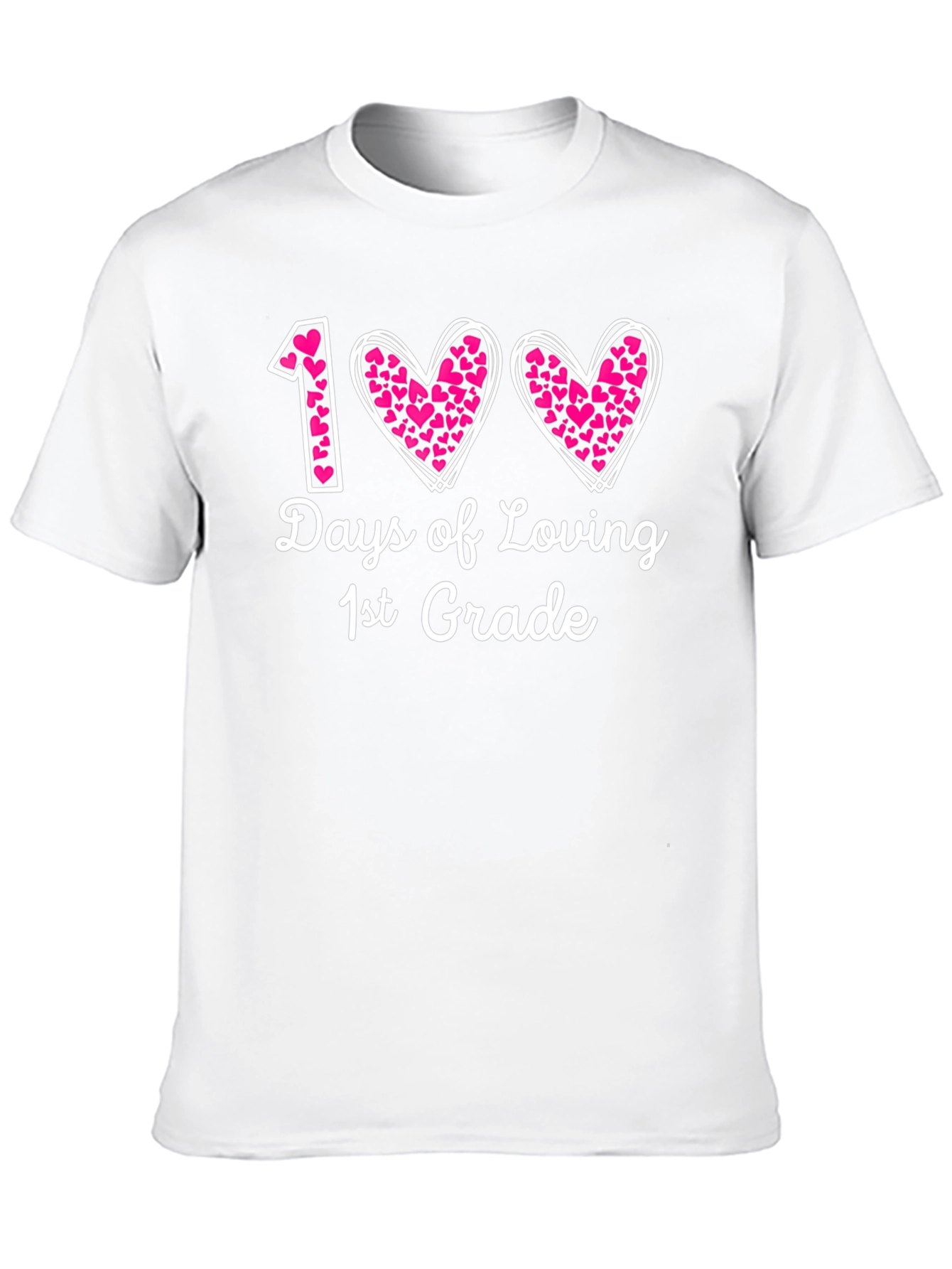 100 Days of Loving 1st Grade Black T-Shirt