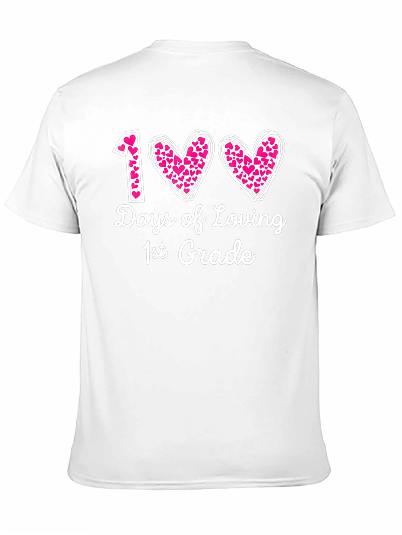 100 Days of Loving 1st Grade Black T-Shirt