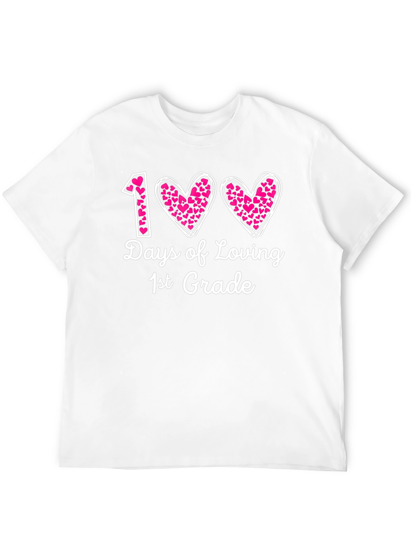 100 Days of Loving 1st Grade Black T-Shirt