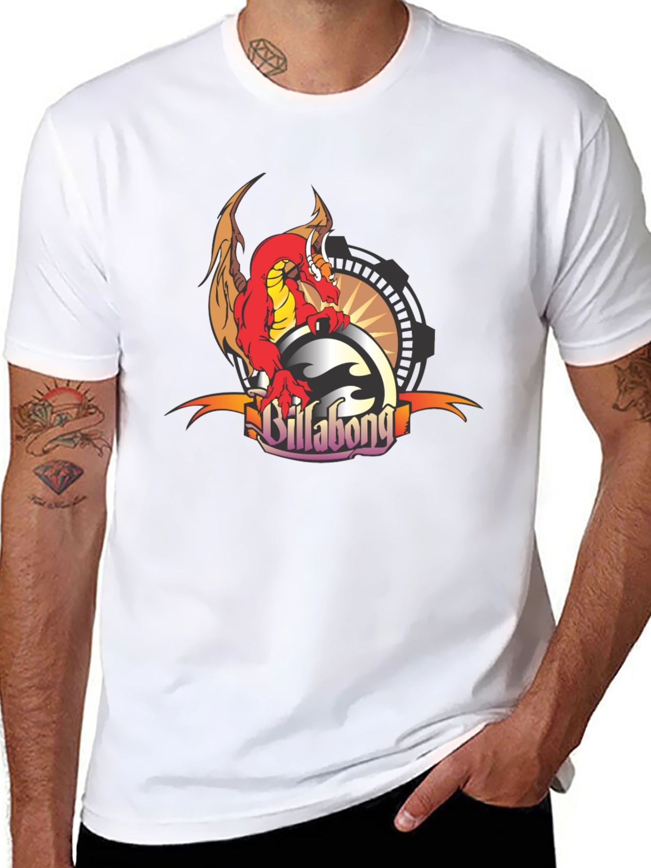 Dragon Billabong Graphic Print T-Shirt