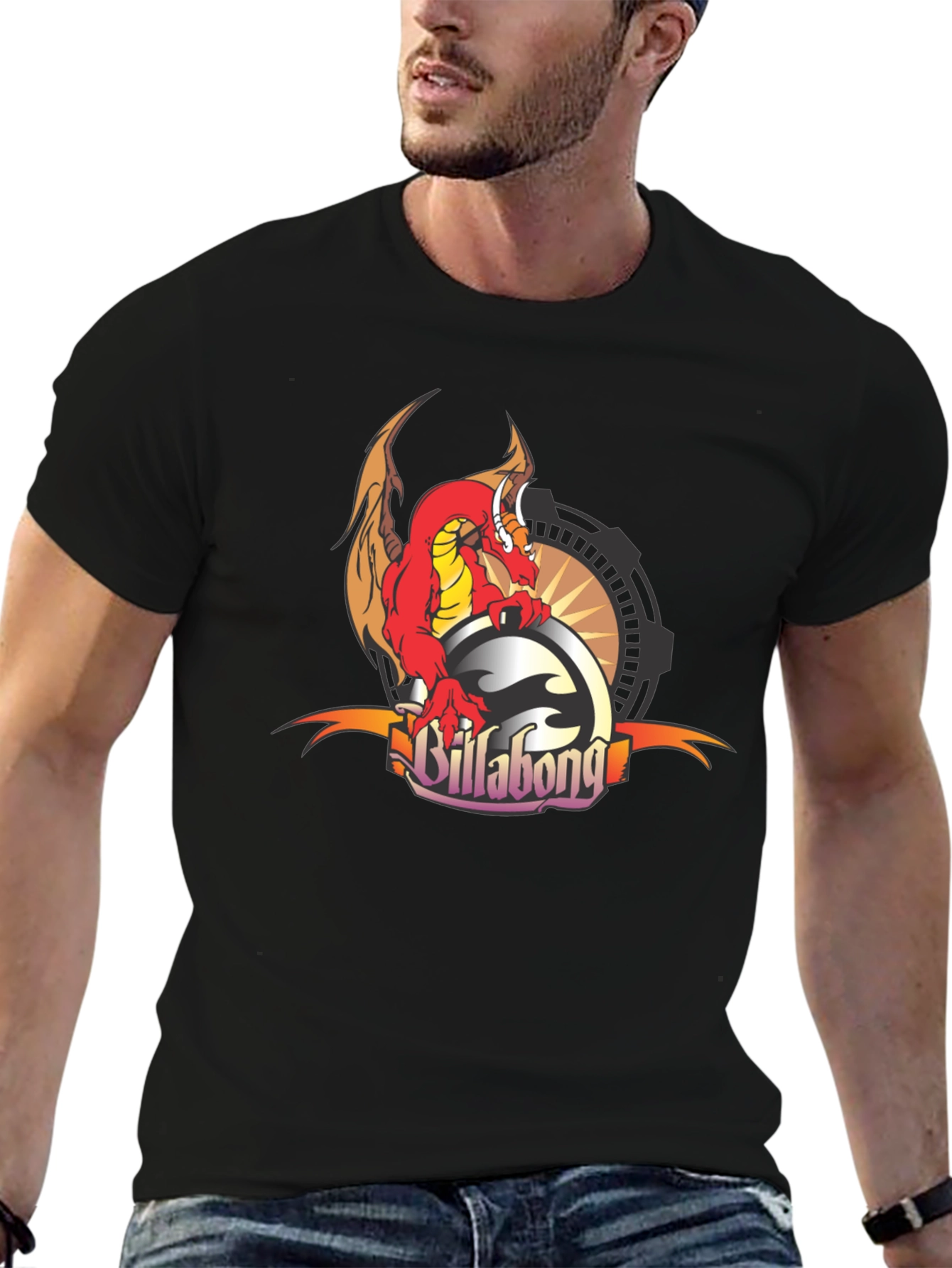 Dragon Billabong Graphic Print T-Shirt