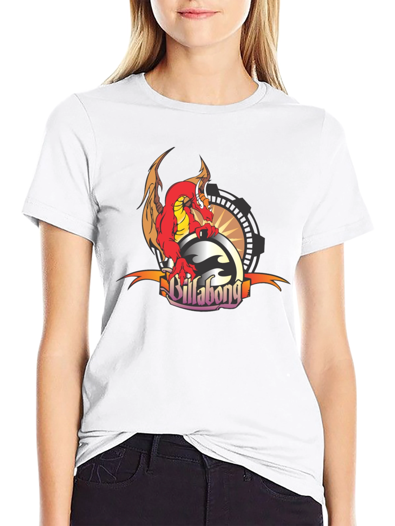 Dragon Billabong Graphic Print T-Shirt