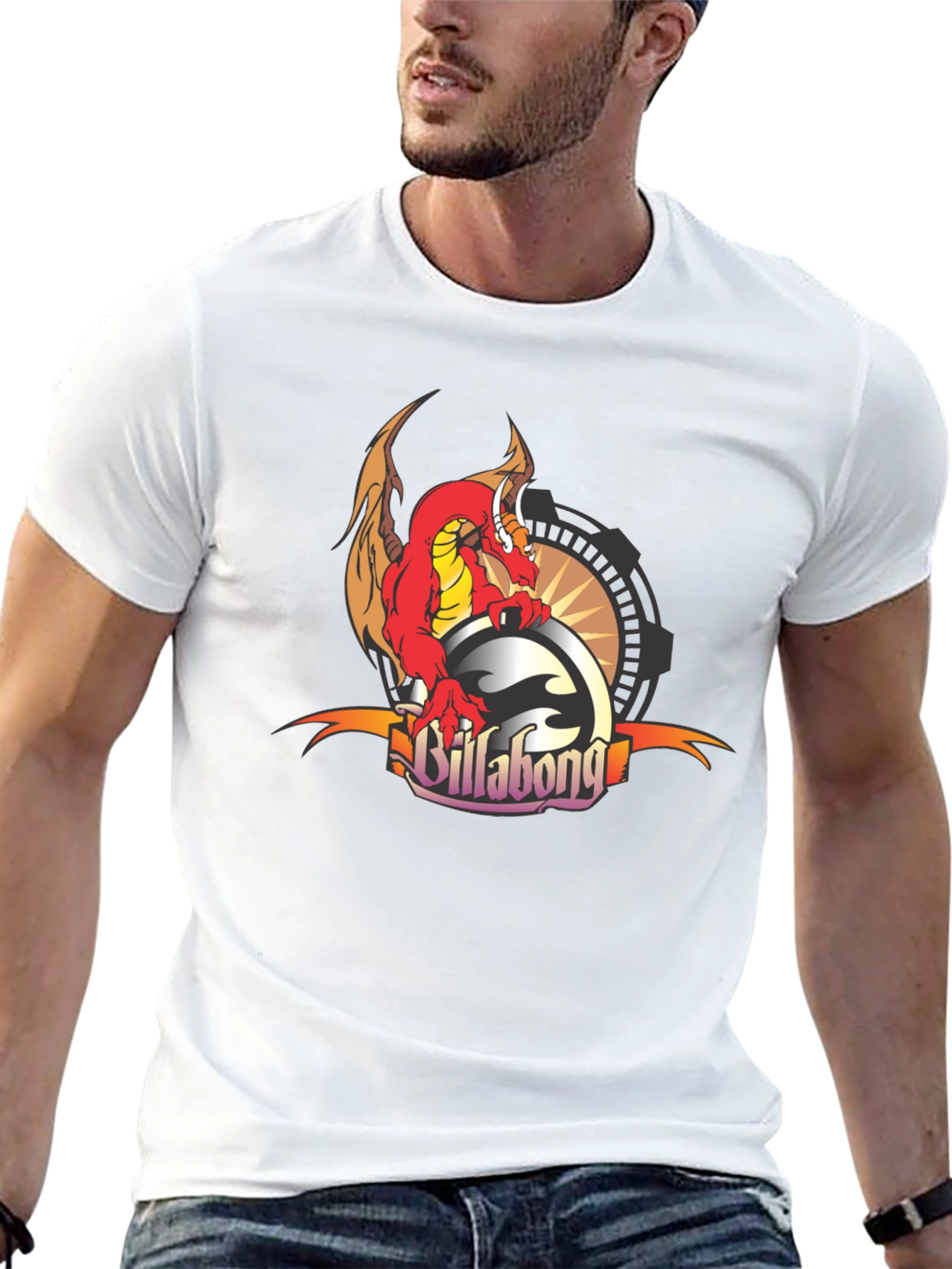 Dragon Billabong Graphic Print T-Shirt
