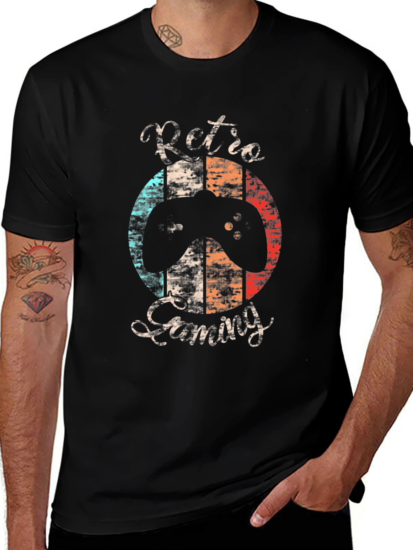 Retro Gaming Black T-Shirt for Gamers