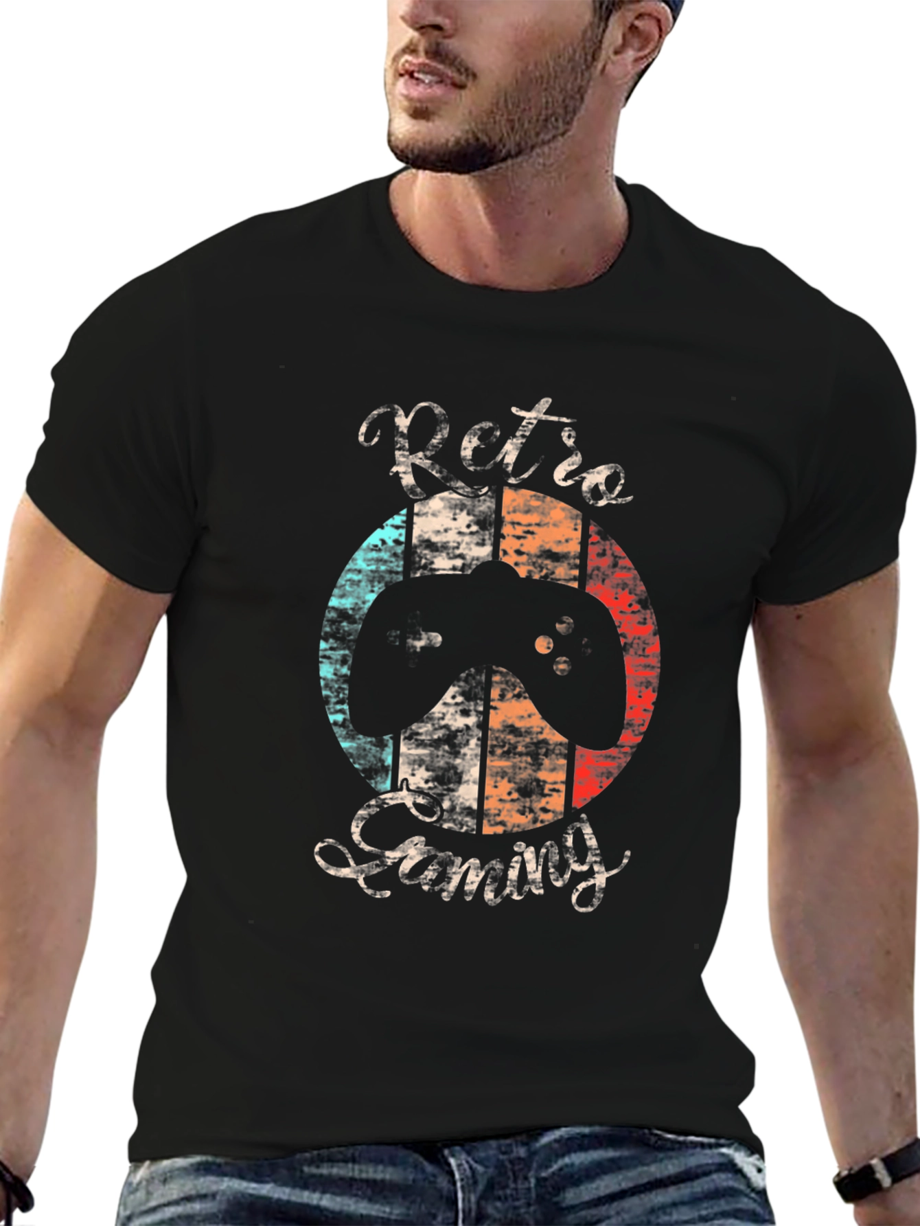 Retro Gaming Black T-Shirt for Gamers