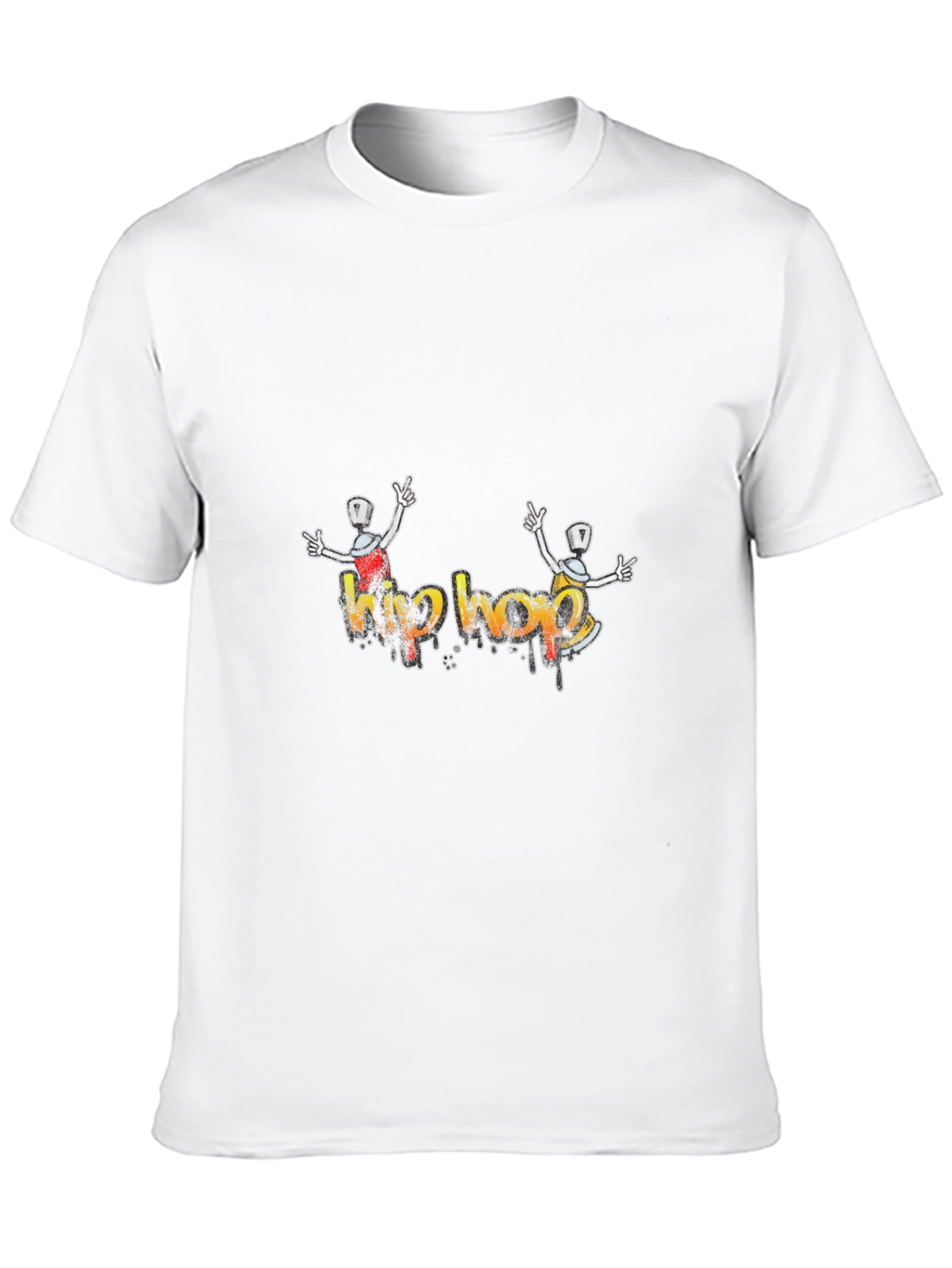 Hip Hop Graffiti Art Black T-Shirt