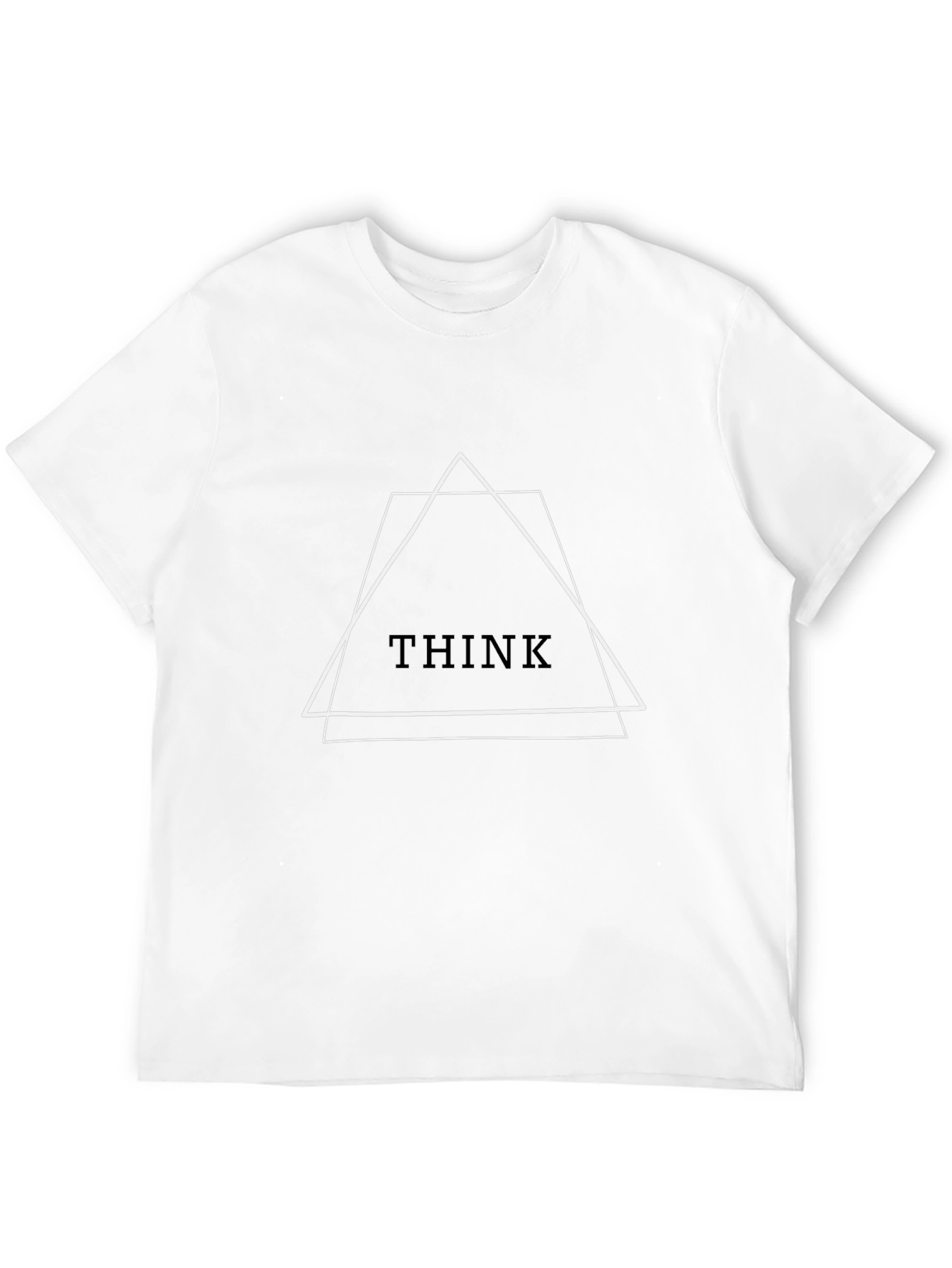 Geometric Think Tee - Modern Minimalist Design