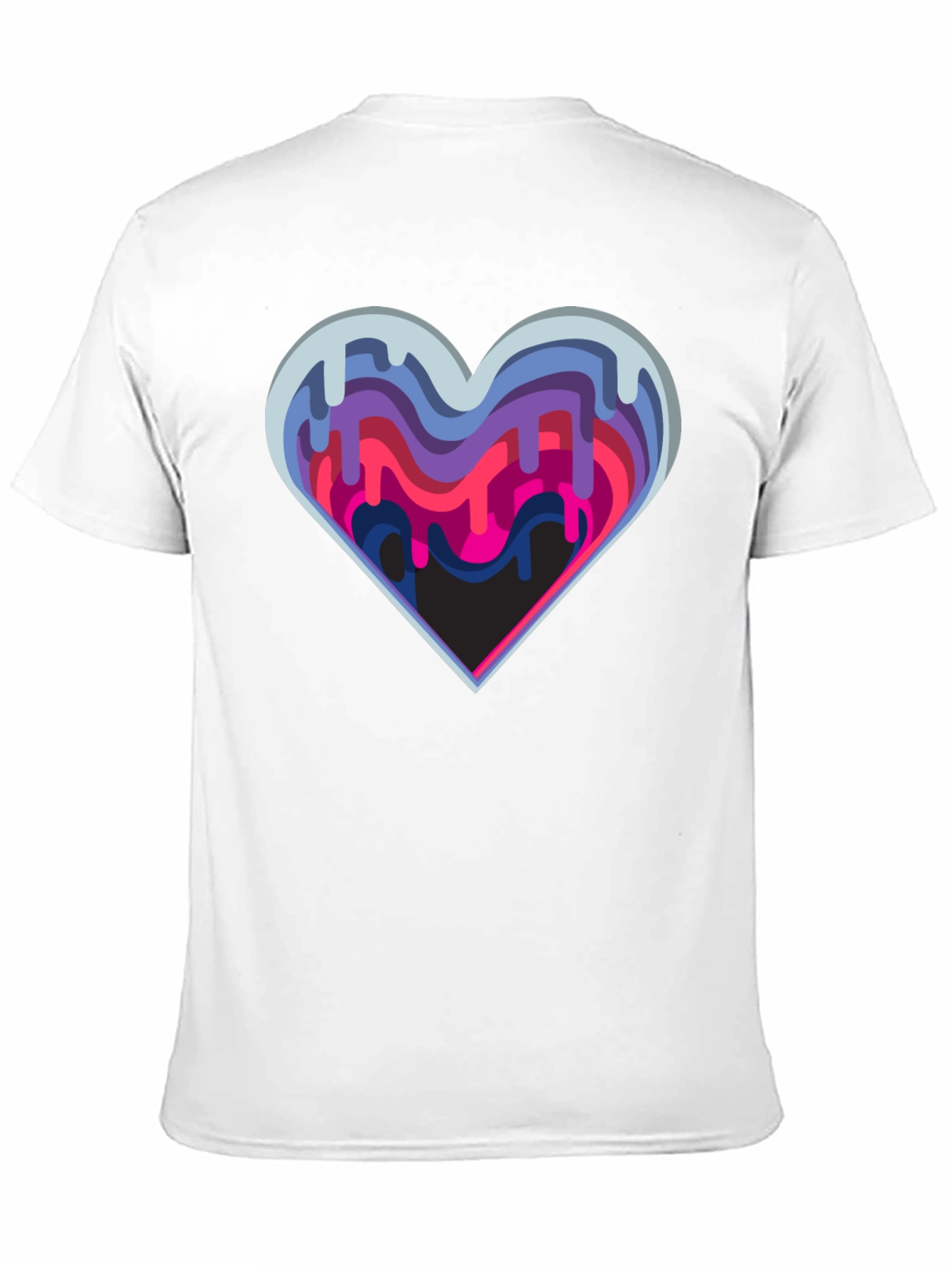 Abstract Drip Heart Graphic Tee - Stylish Modern Design