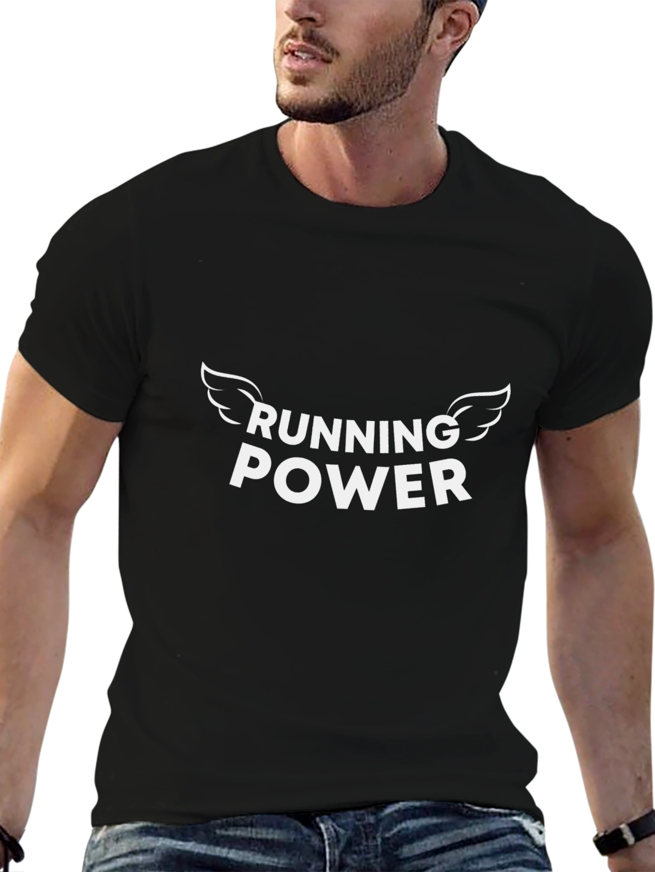 Running Power Graphic T-Shirt - Black