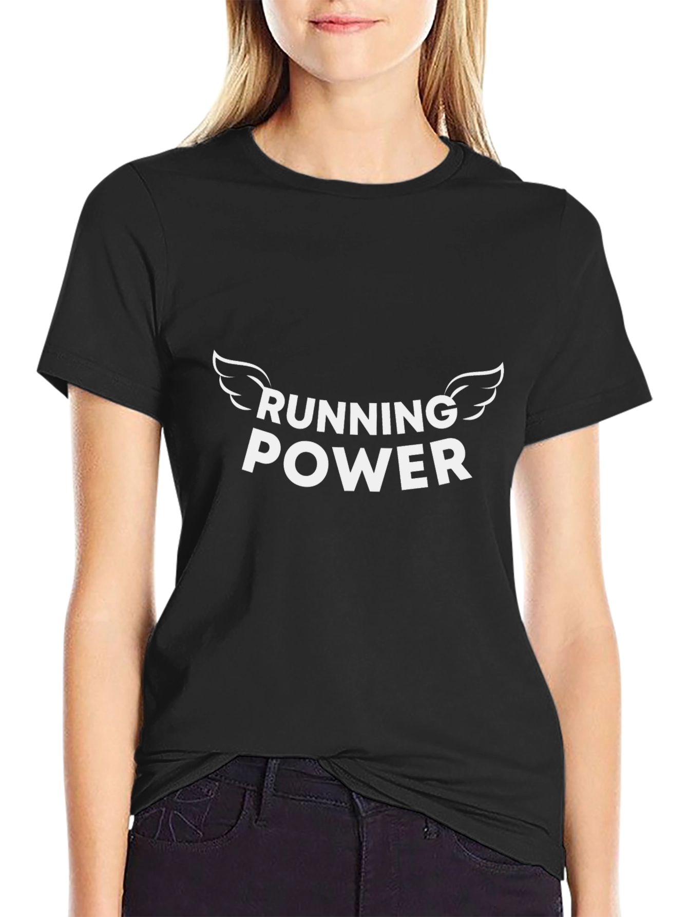 Running Power Graphic T-Shirt - Black