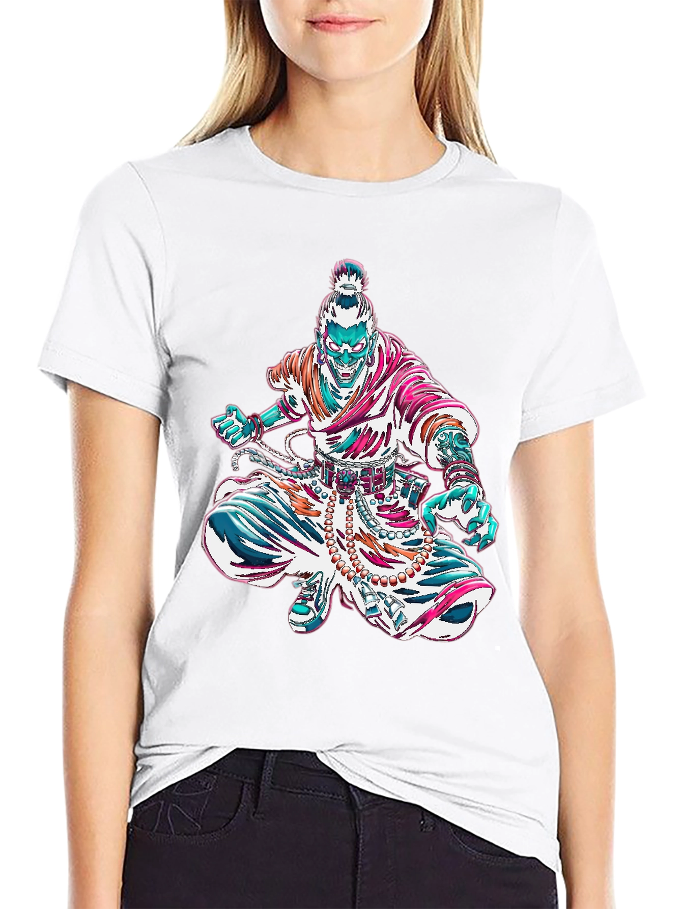 Graphic Monk Tee - Unique Art Design