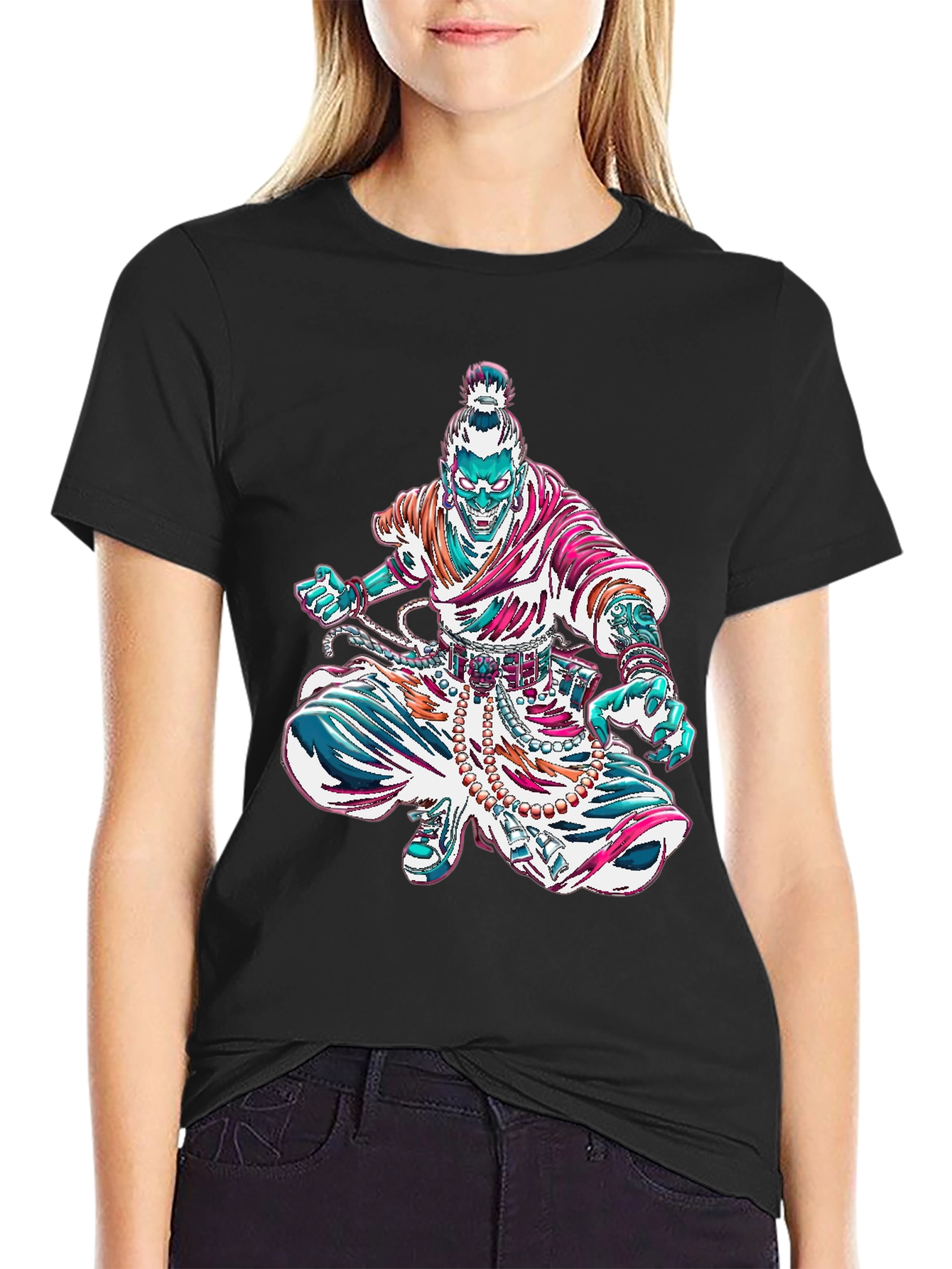 Graphic Monk Tee - Unique Art Design