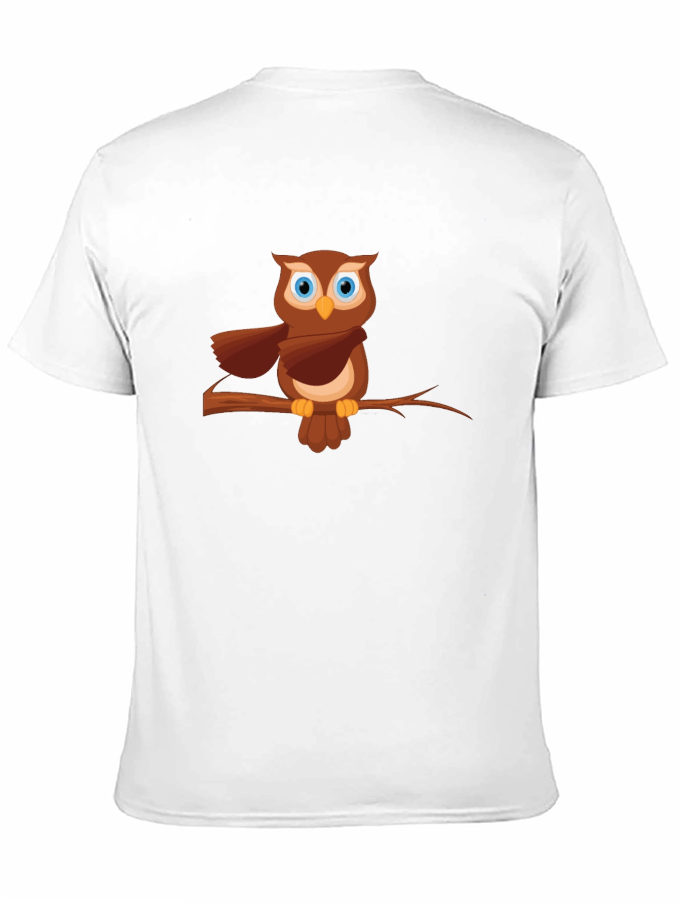 Owl on Branch Graphic Tee - Mens Black T-Shirt