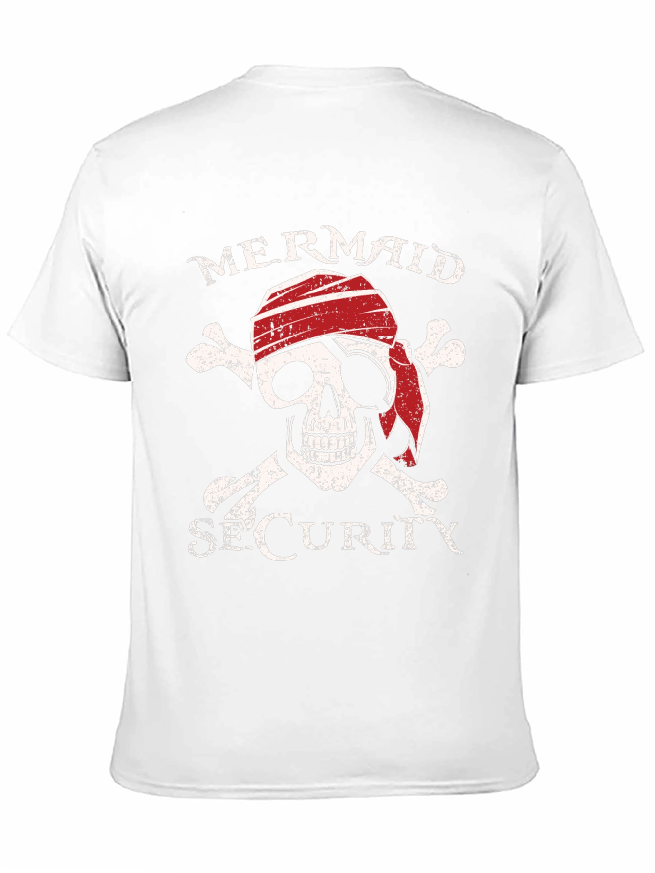 Mermaid Security Pirate Skull Graphic T-Shirt