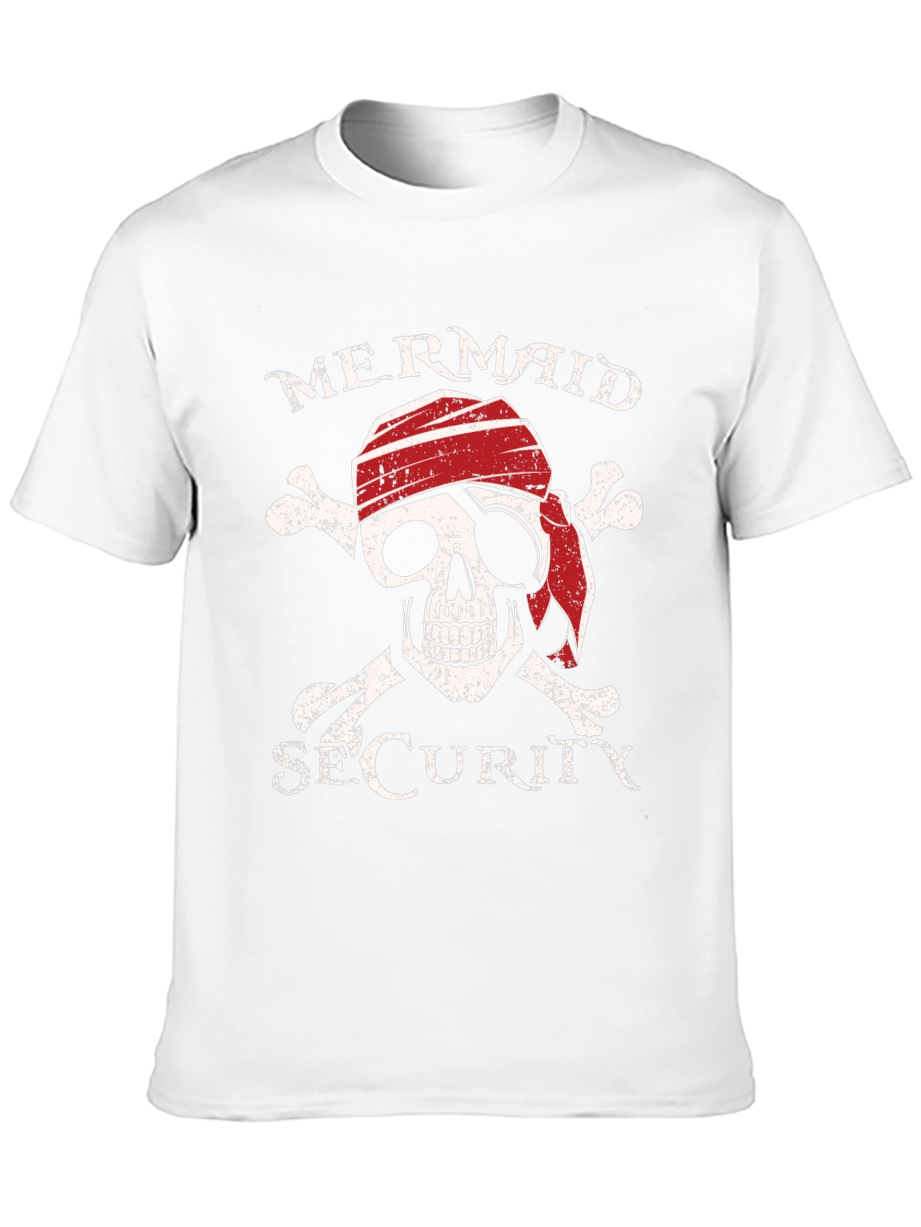 Mermaid Security Pirate Skull Graphic T-Shirt