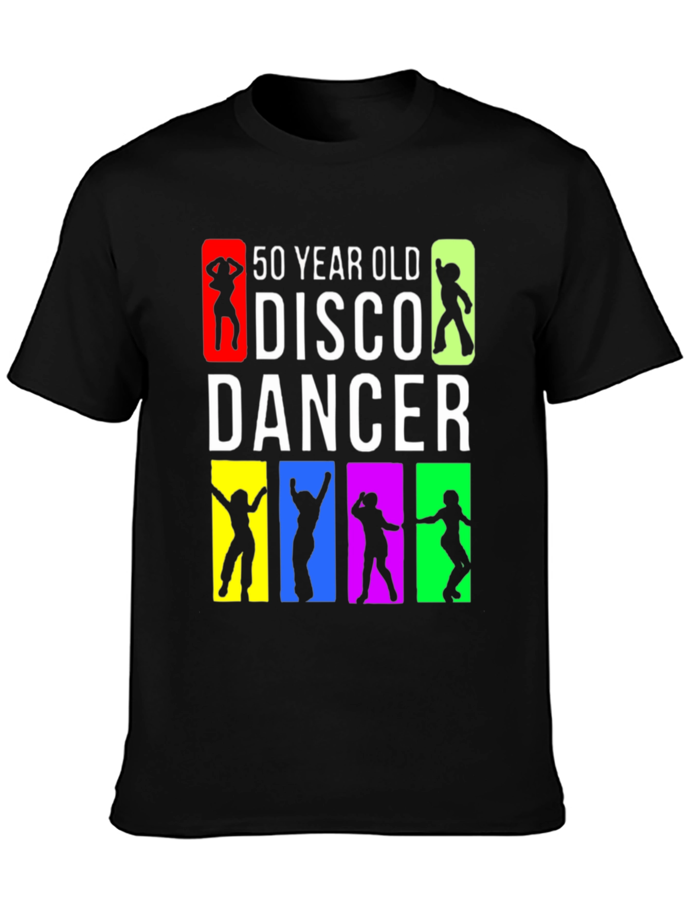 50 Year Old Disco Dancer Black T-Shirt