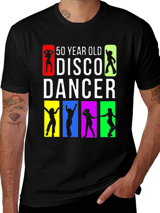 50 Year Old Disco Dancer Black T-Shirt