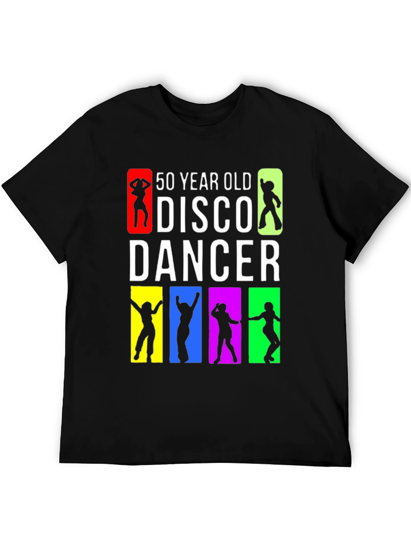 50 Year Old Disco Dancer Black T-Shirt