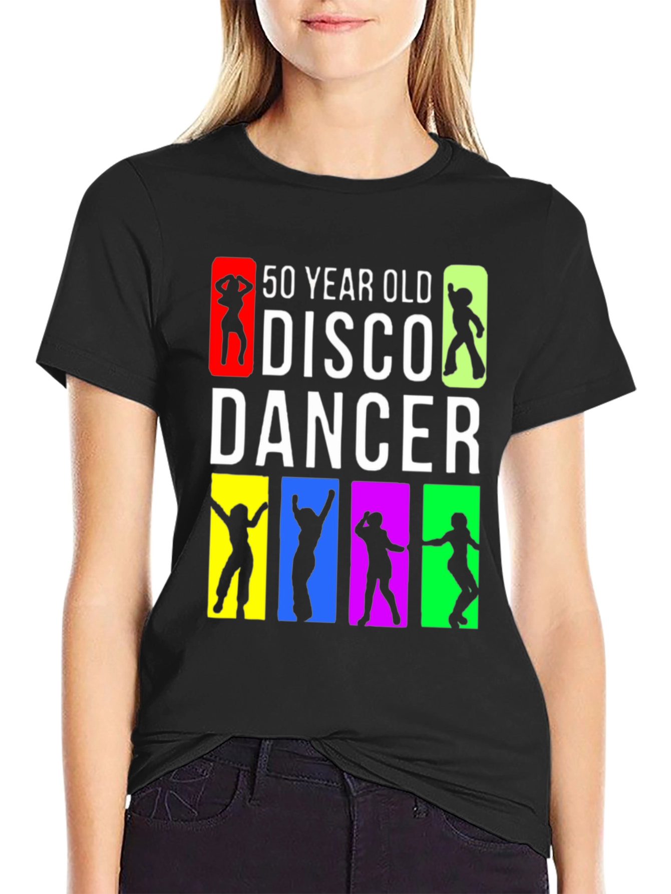 50 Year Old Disco Dancer Black T-Shirt